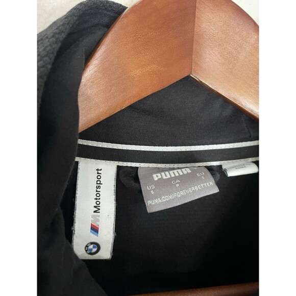 Puma X BMW Motorsport Full Zip Up Cropped Jacket Women’s Small Black Performance - Picture 3 of 6